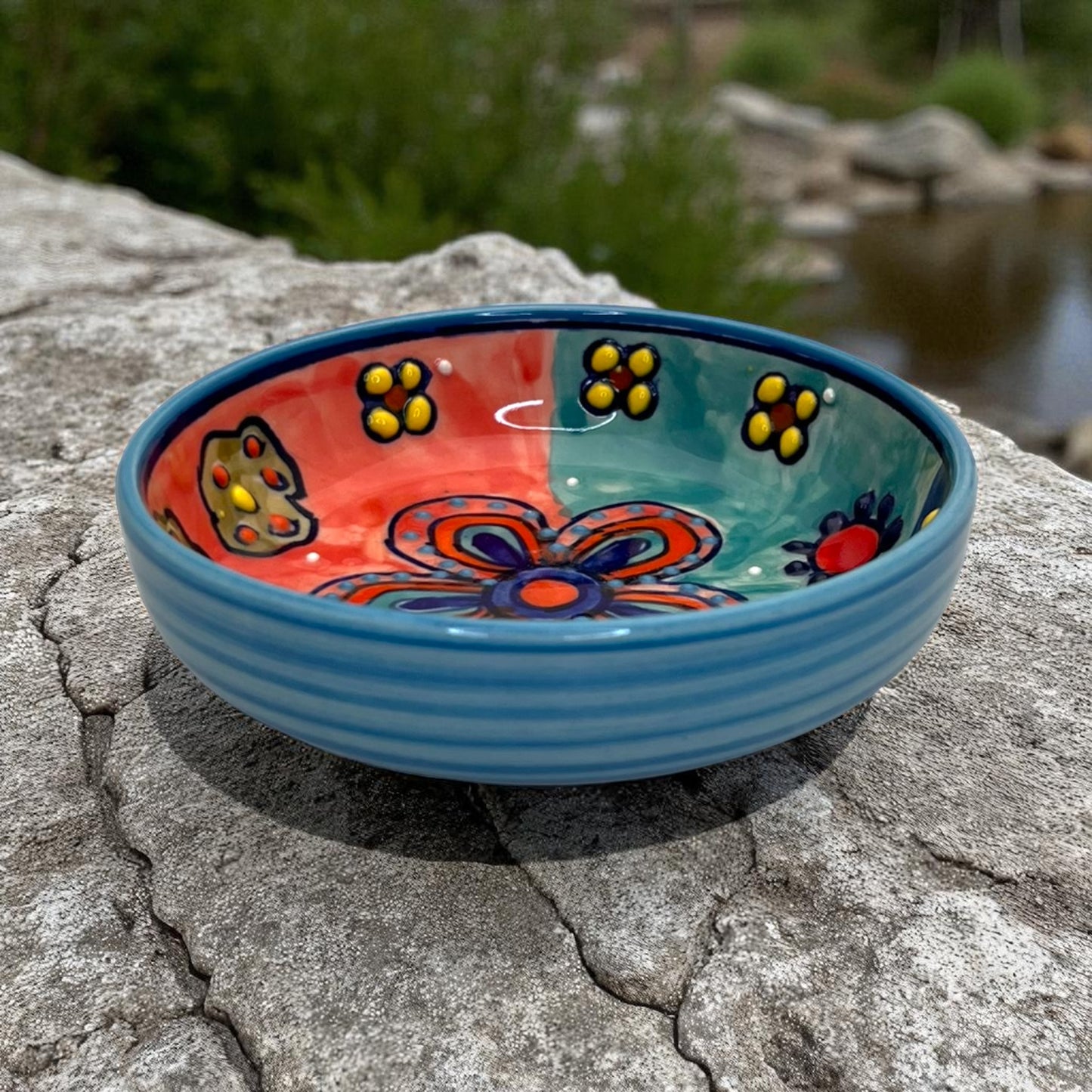 Dipschälchen Daisy - Blumenmuster mit 3D-Effekt 4 Farben