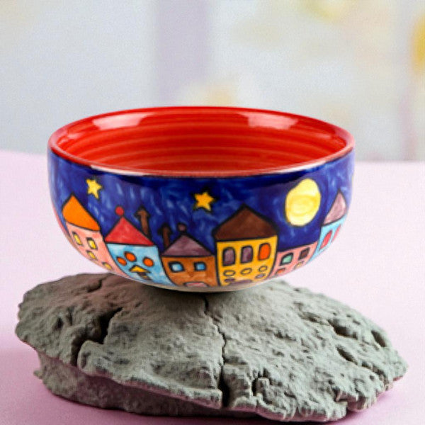 Ciotola con motivo cittadino