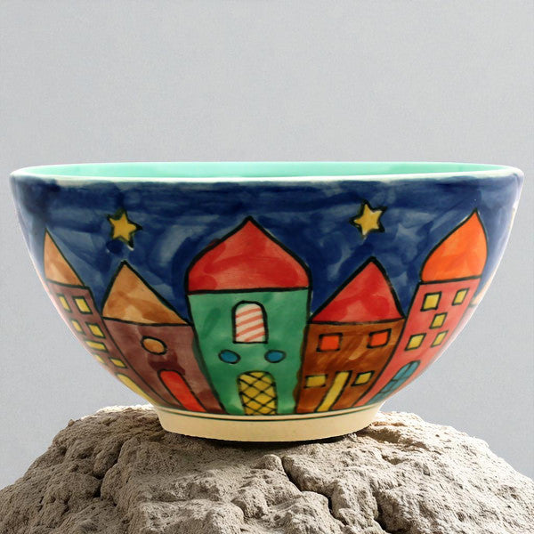 Ciotola per cereali New Village - Ciotola in ceramica dipinta a mano