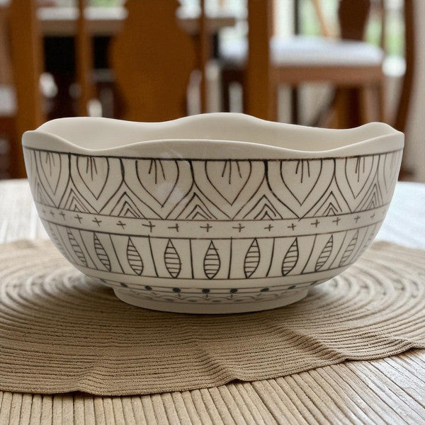 Insalatiera grande bianco/nero