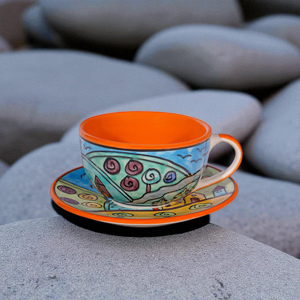 Coffee cup with saucer