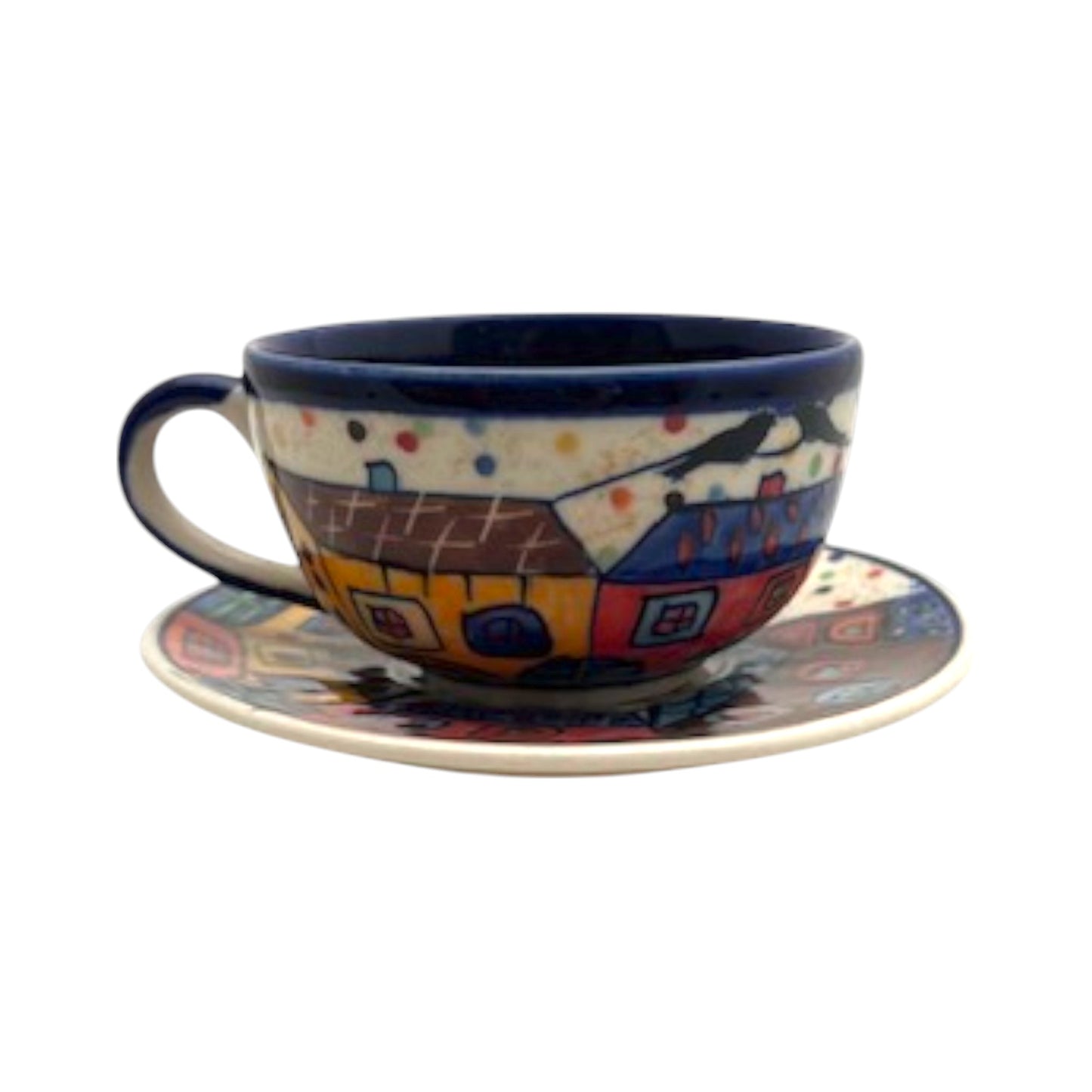 Tasse et soucoupe à café « Village »