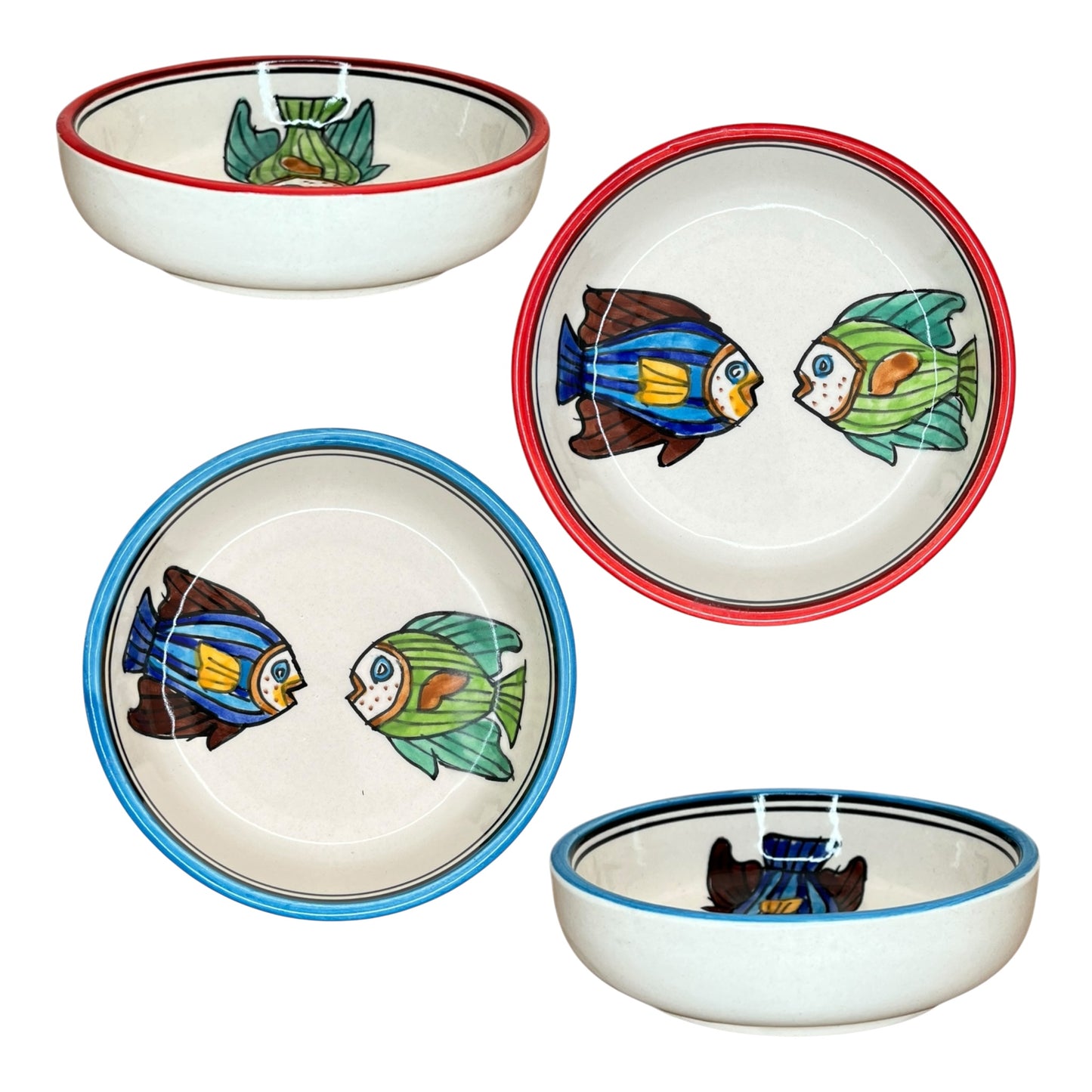 Ensemble de 2 bols à trempette pour poisson