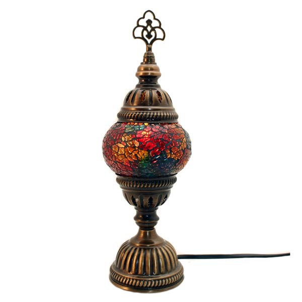 Lampadaire mosaïque en verre coloré