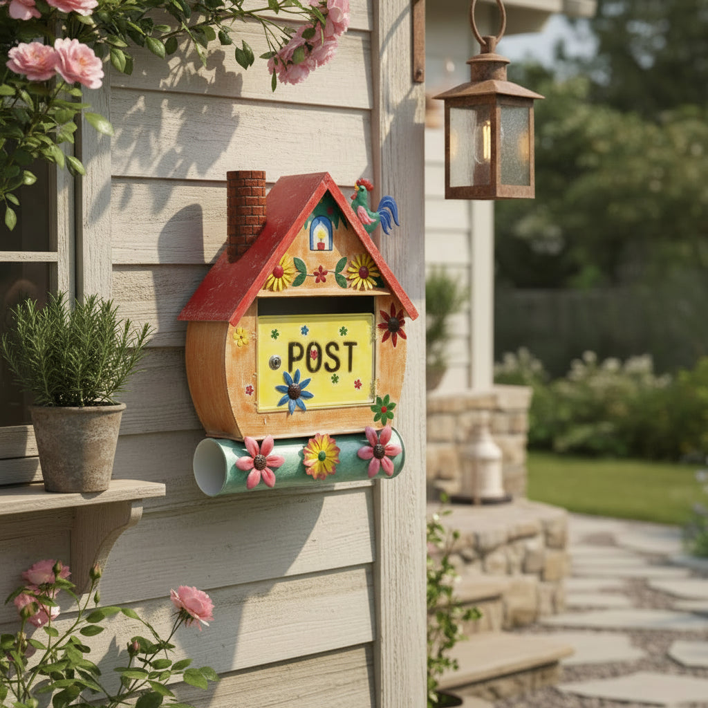 Briefkasten Haus mit Hahn