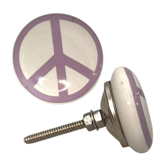 Bouton de meuble Peace, violet