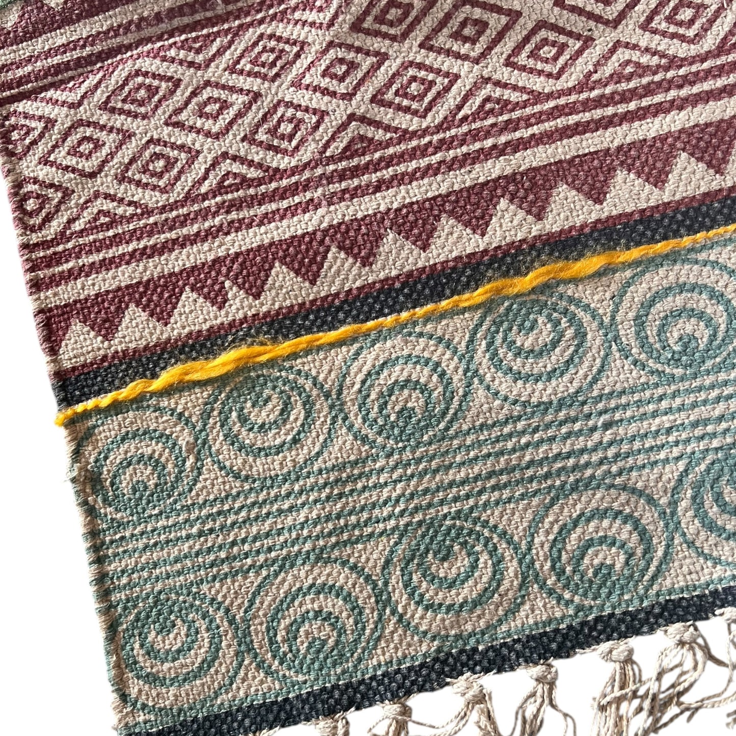 Tappeto colorato con frange 150x90 cm - Tappeto vivace per il soggiorno