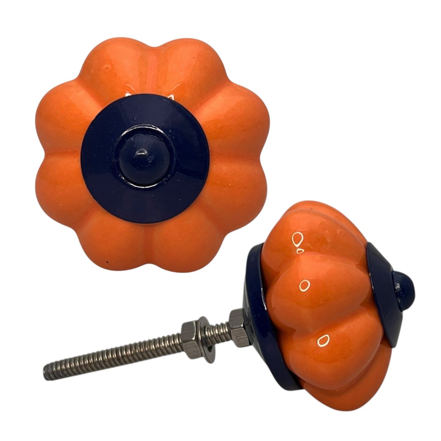 Bouton de meuble orange