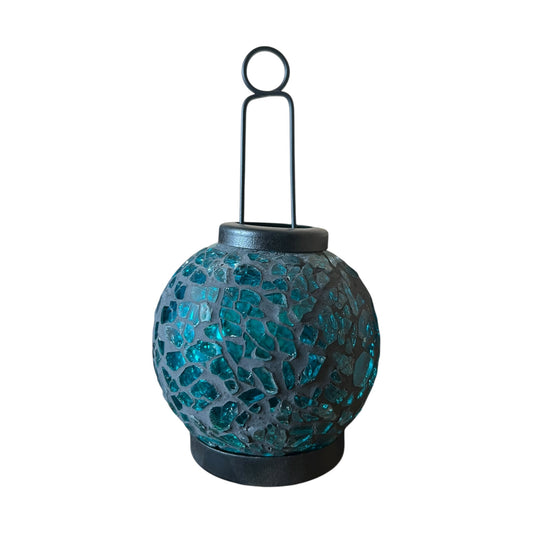 Mosaic Glass Tealight Holder – Blue