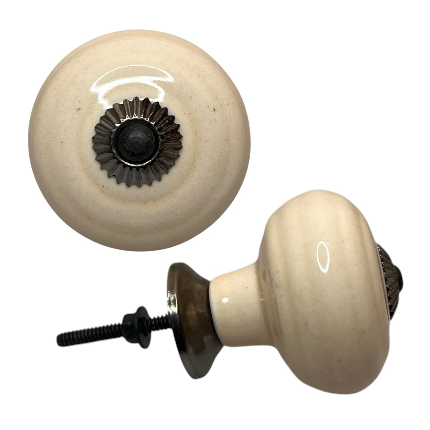 bouton de meuble blanc