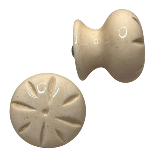 Bouton de meuble, blanc crème