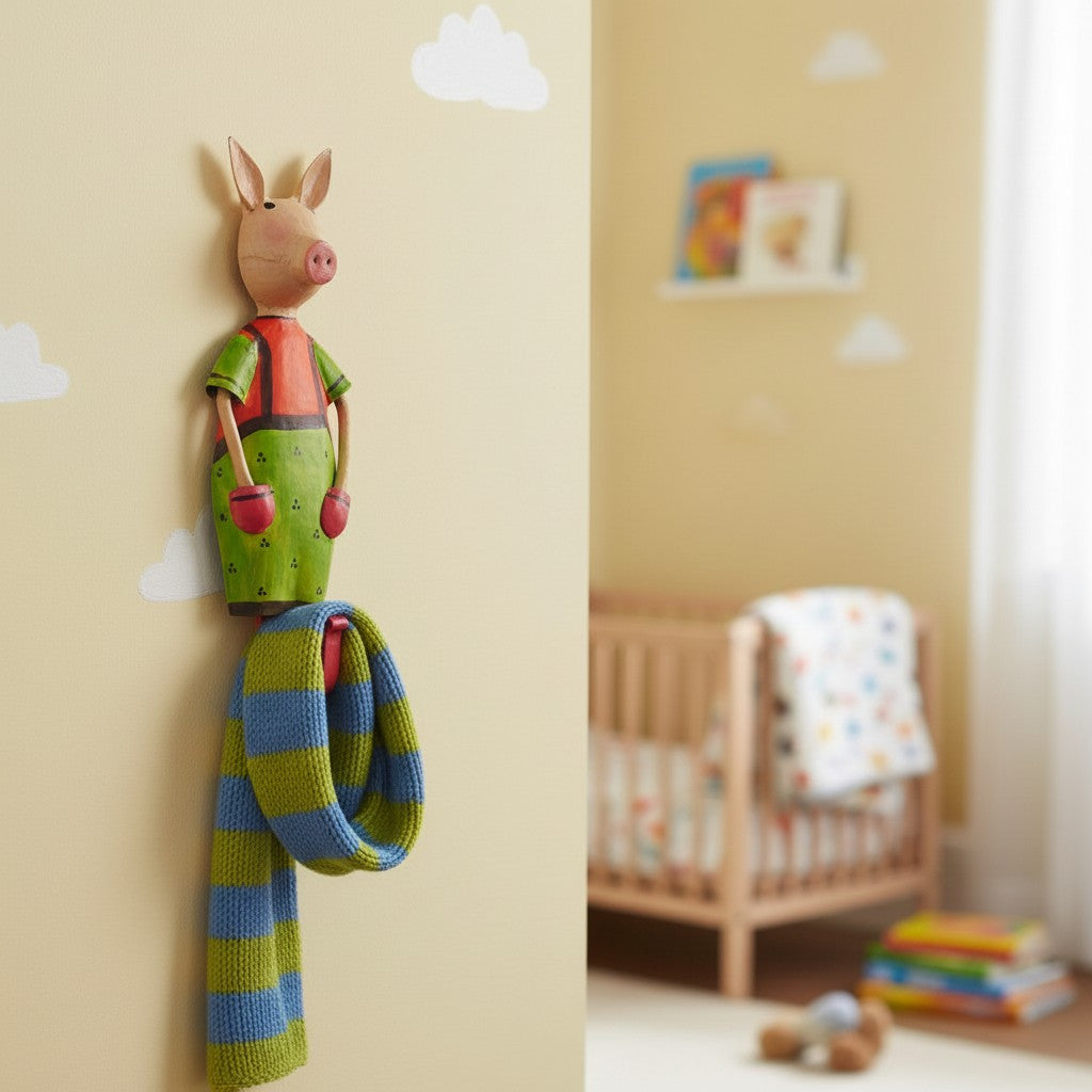 Wandhaken Schwein – Kinderzimmer Dekohaken