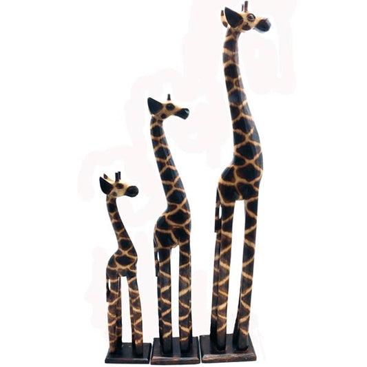 Standfigur Giraffe Set/3 Holz