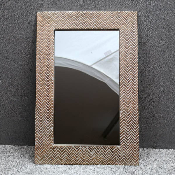 Specchio da parete in legno di mango