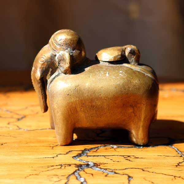 Brass Box Elephant