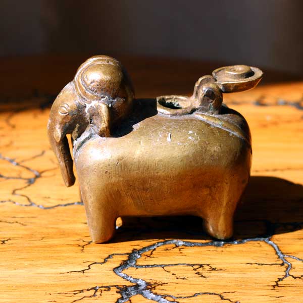 Brass Box Elephant