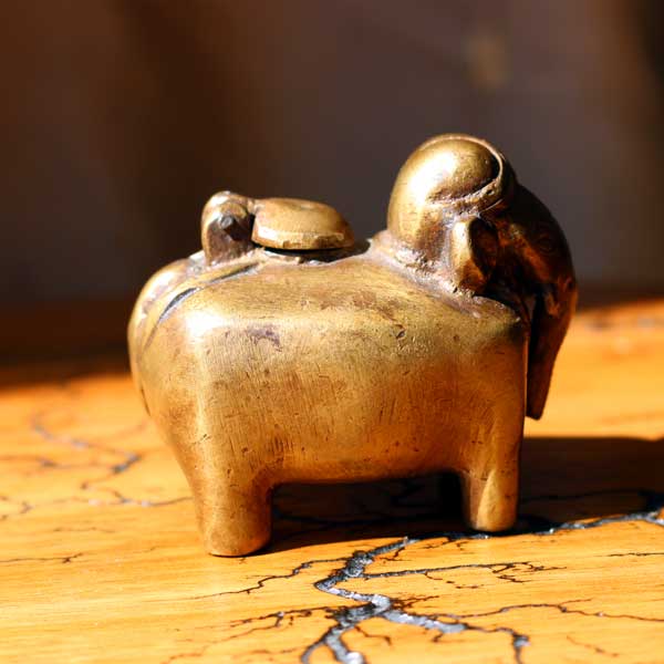 Brass Box Elephant