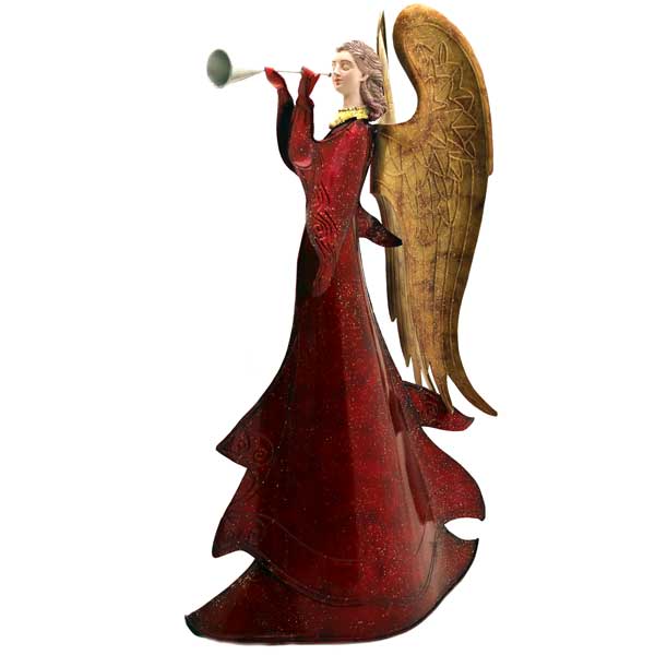 Figurine d'ange en étain