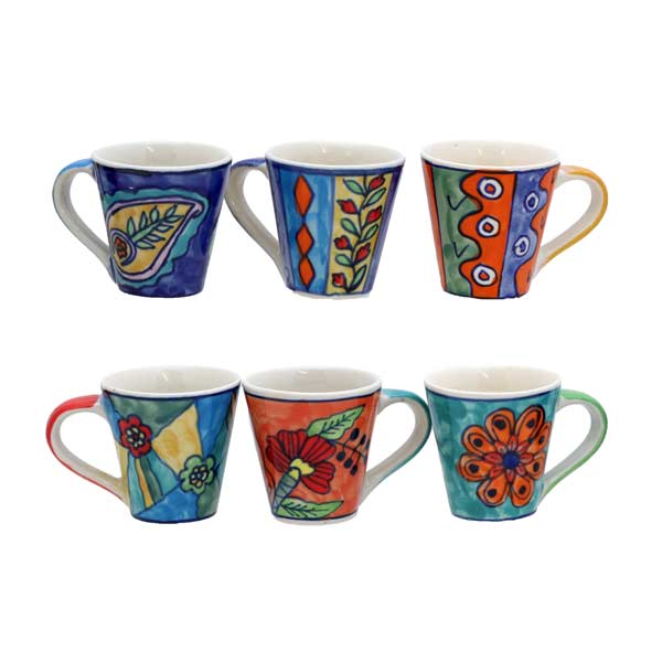 Espressotasse 6-f.sort.