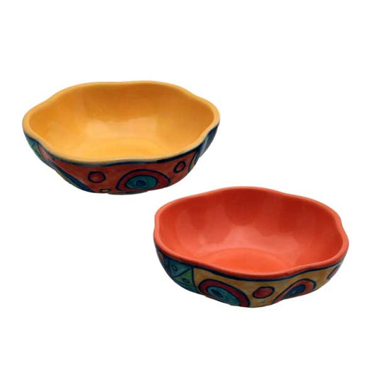 Hand-painted ceramic dip bowl