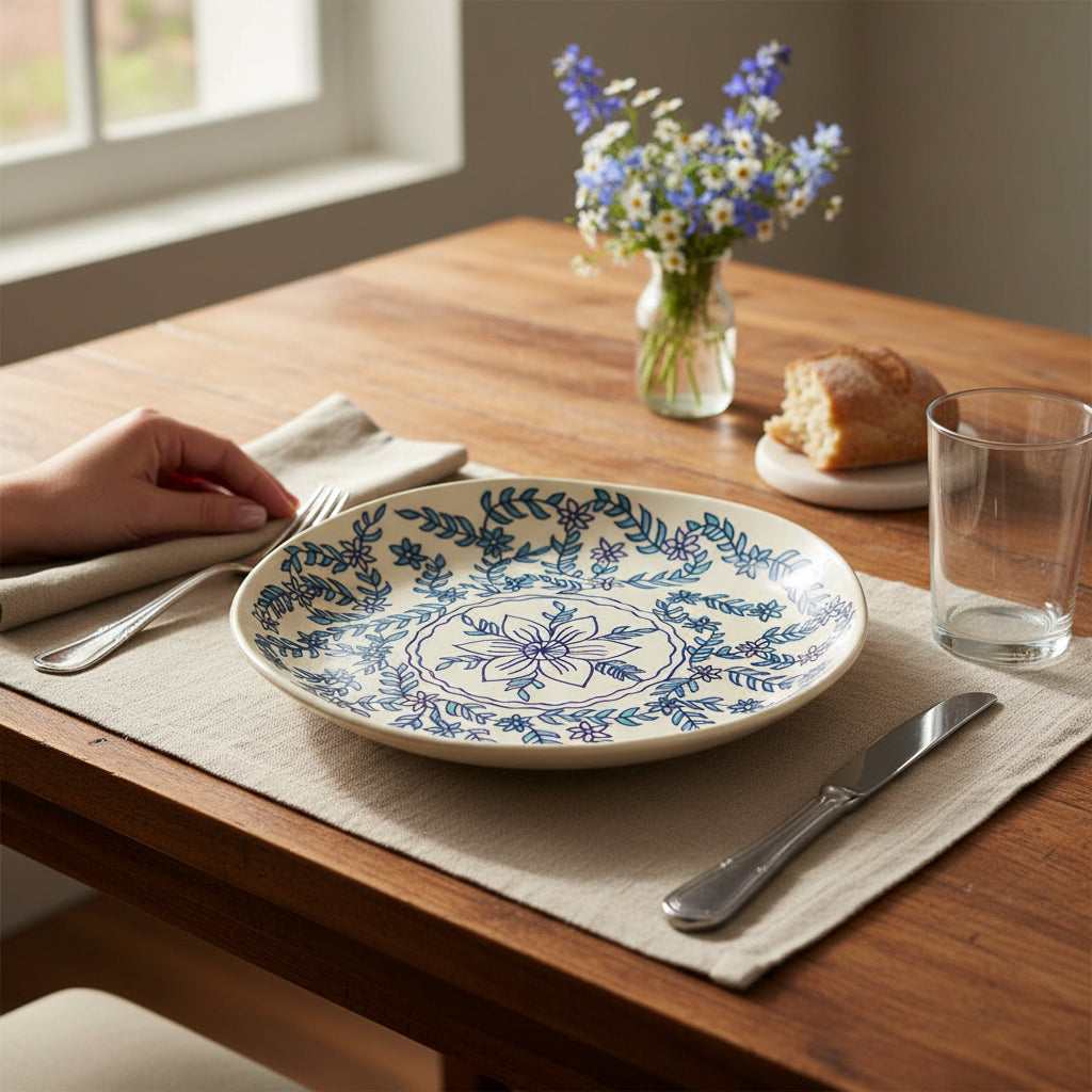 Speiseteller groß Little Blue Flower 28cm