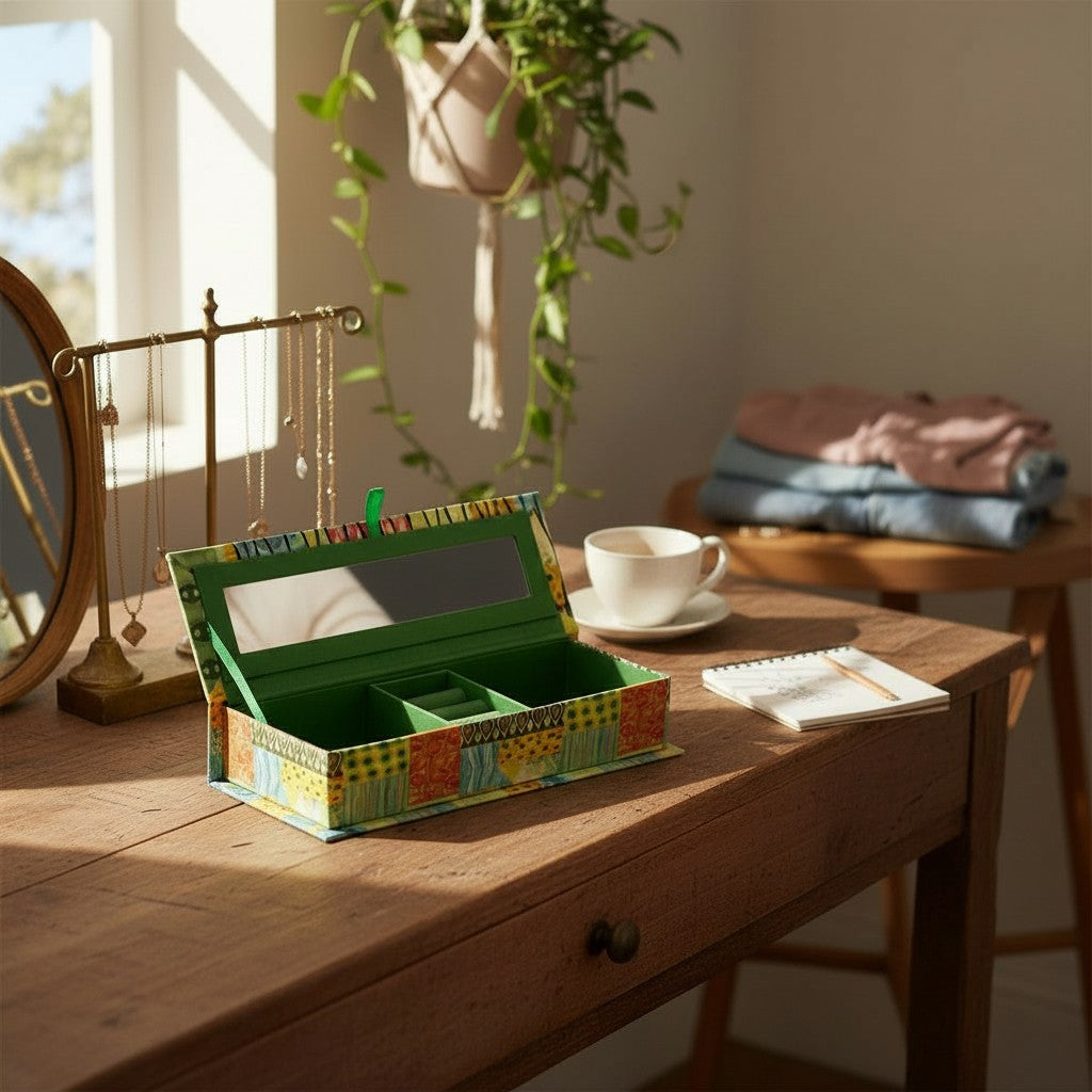 Schmuckbox Chamäleon - Kleine Schmuckaufbewahrung im bunten Design