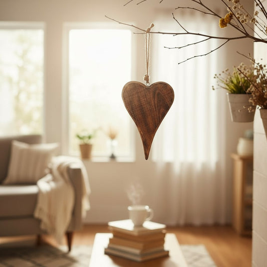 Herz Dekohänger Holz L