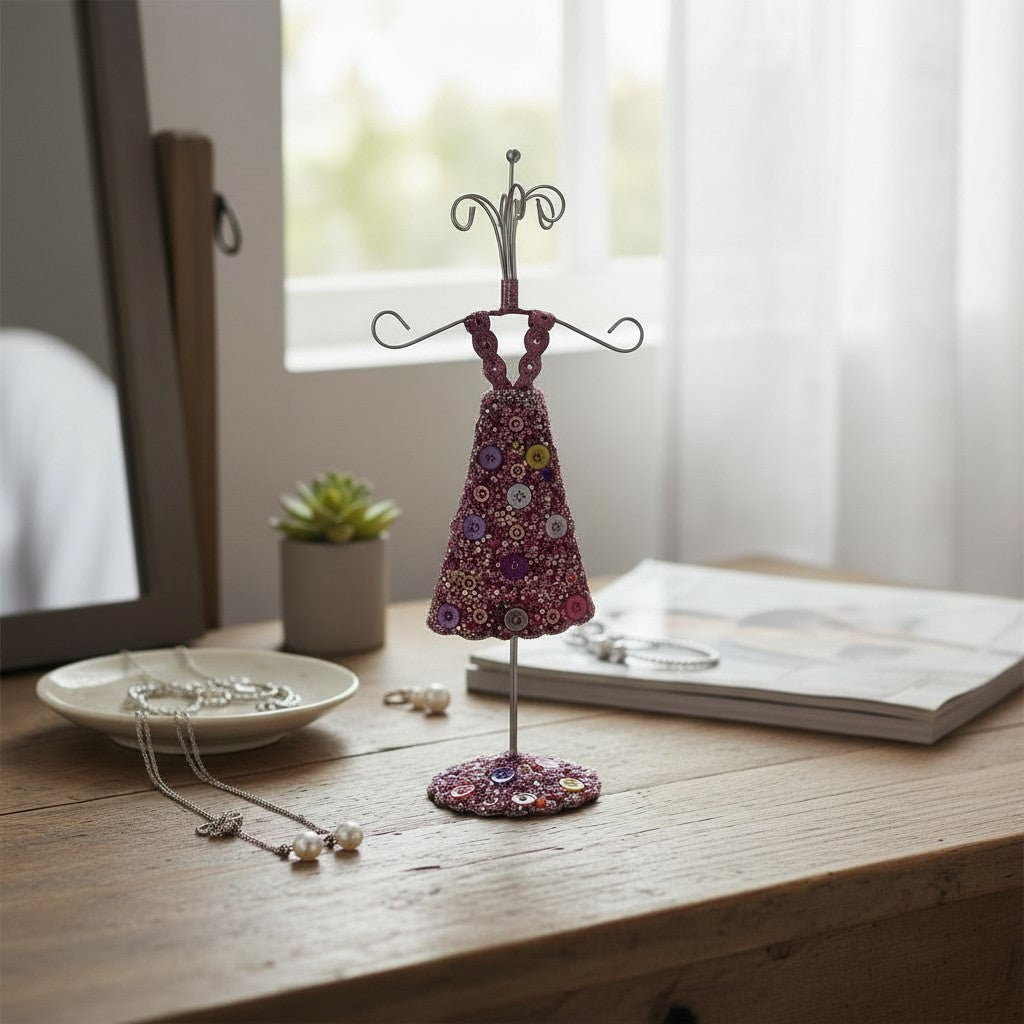 Schmuckpuppe rosa - Schmuckständer für Ketten & Armbänder