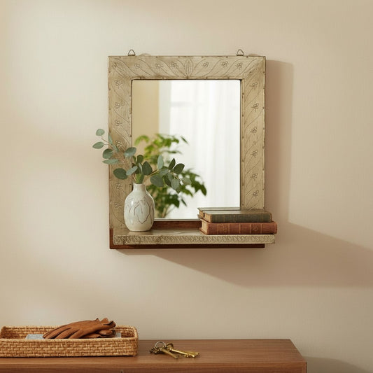 Specchio con mensola