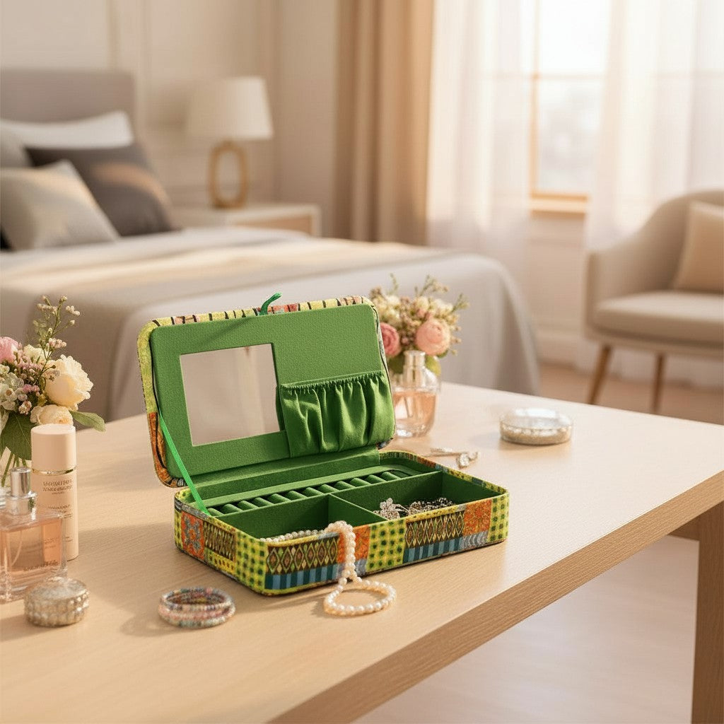 Schmuckschatulle groß Chamäleon - Mit Spiegel & Ringhaltern