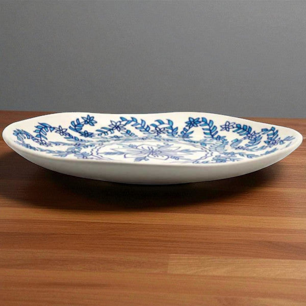 Grande assiette plate Petite Fleur Bleue 28 cm