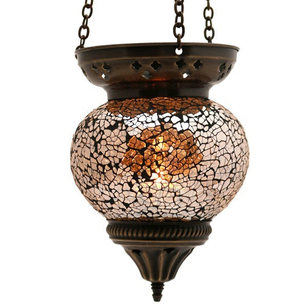 Lampe à suspension en mosaïque de verre