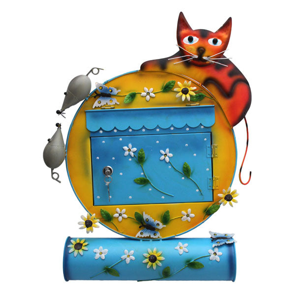 Briefkasten mit Katze liegend B-Ware