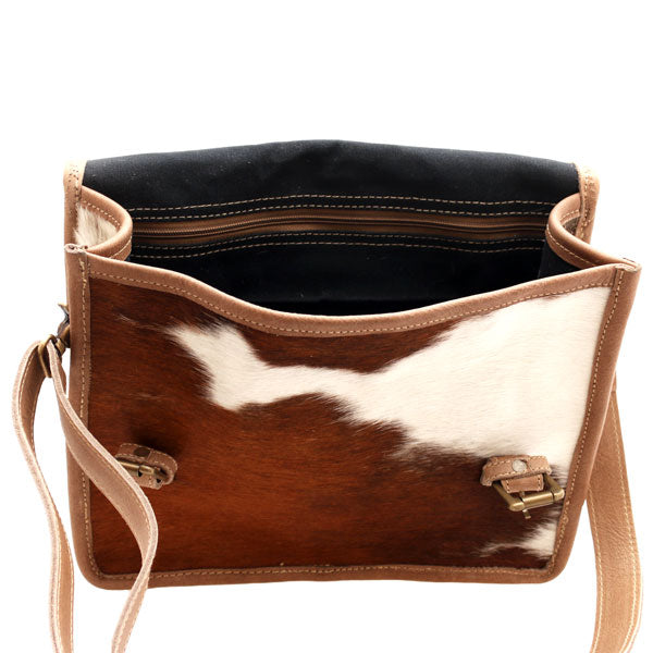 Cowhide shoulder bag