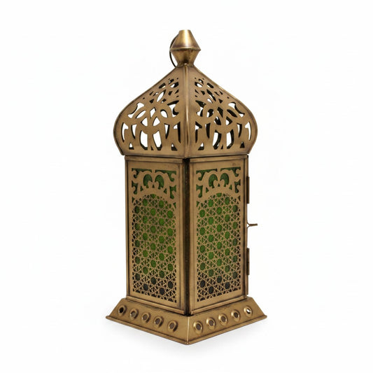 Orientalische Laterne Gold mit Glas – Teelichtlaterne