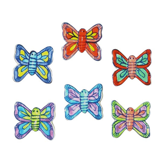 Schmetterling Magnete Keramik handbemalt