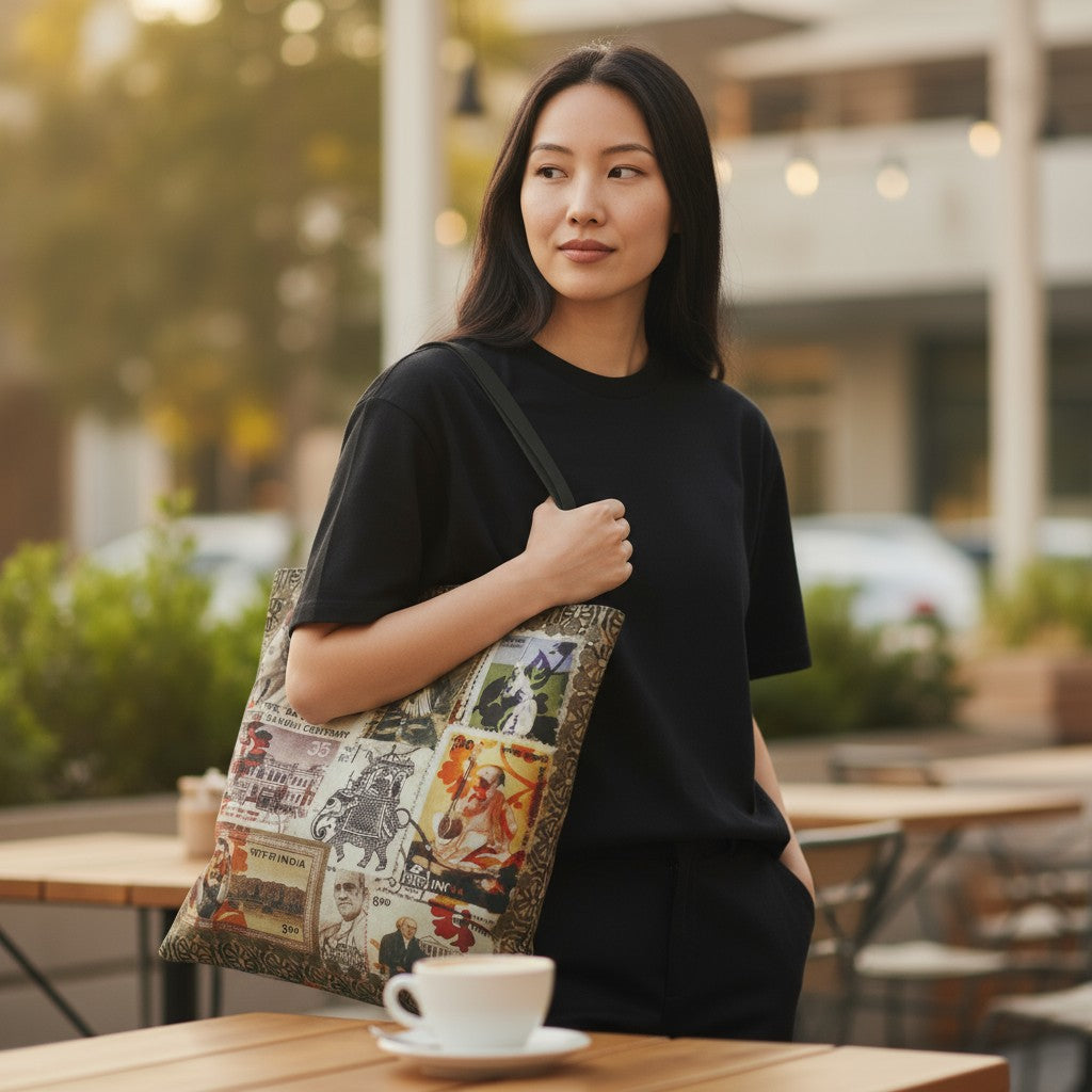 Tasche Briefmarkenmotiv