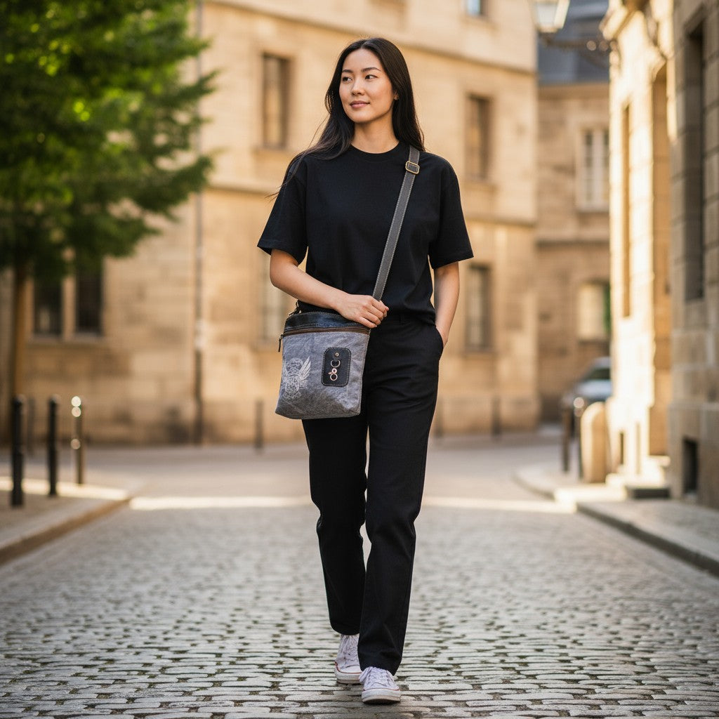 Borsa a tracolla in tela