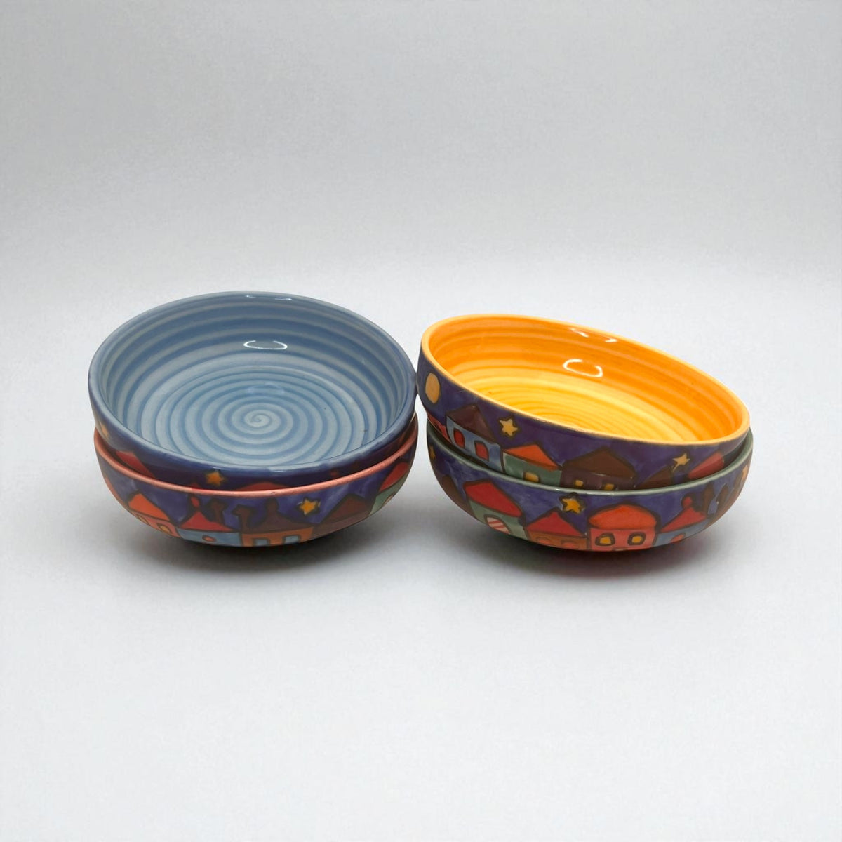 Dipschalen Set 4-teilig Handbemalt Keramik