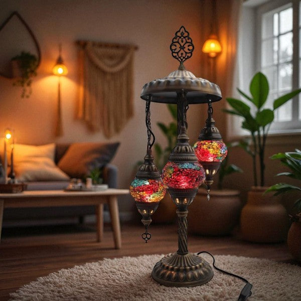 Floor lamp mosaic glass