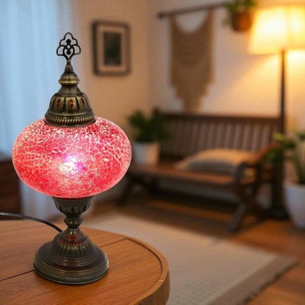 Lampadaire mosaïque rose