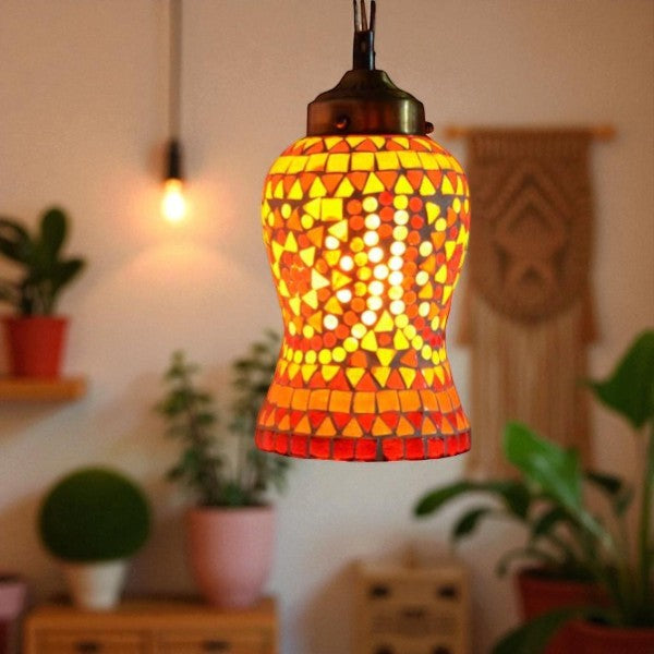 Mosaiklampe rot - Orientalische Hängelampe