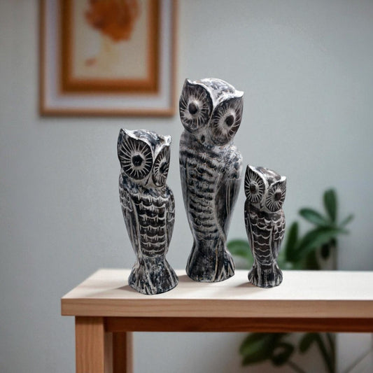 Standfigur Eule Set/3