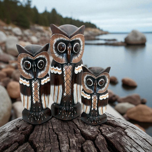 Standfigur Eule Set/3